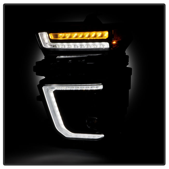 SPYDER 20-23 Chevy Silverado 2500/3500 Proj Headlights - LED DRL - Black PRO-YD-CSHD20SI-SEQ-BK 5088796