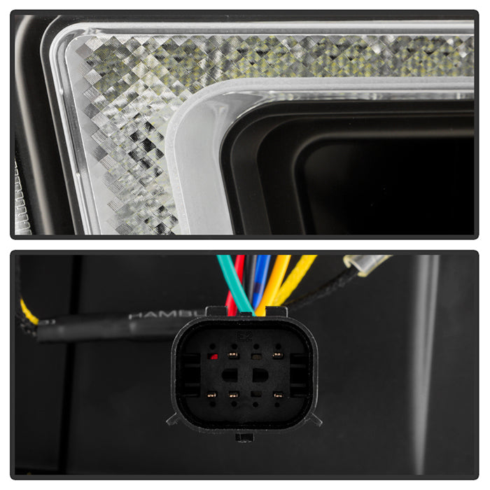 SPYDER 20-23 Chevy Silverado 2500/3500 Proj Headlights - LED DRL - Black PRO-YD-CSHD20SI-SEQ-BK 5088796