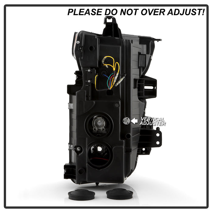 SPYDER 20-23 Chevy Silverado 2500/3500 Proj Headlights - LED DRL - Black PRO-YD-CSHD20SI-SEQ-BK 5088796