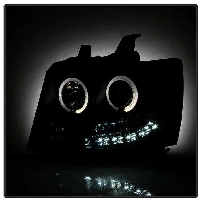 Spyder Chevy Suburban 1500 07-14 Projector Headlights LED Halo LED Blk Smke PRO-YD-CSUB07-HL-BSM 5078346