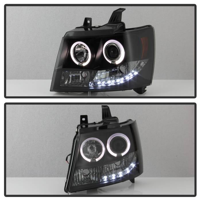 Spyder Chevy Suburban 1500 07-14 Projector Headlights LED Halo LED Blk Smke PRO-YD-CSUB07-HL-BSM 5078346