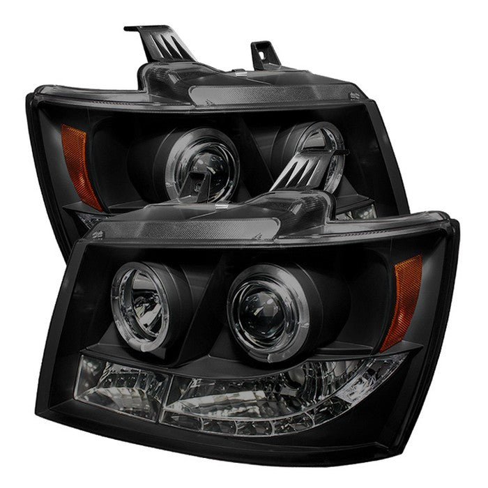 Spyder Chevy Suburban 1500 07-14 Projector Headlights LED Halo LED Blk Smke PRO-YD-CSUB07-HL-BSM 5078346