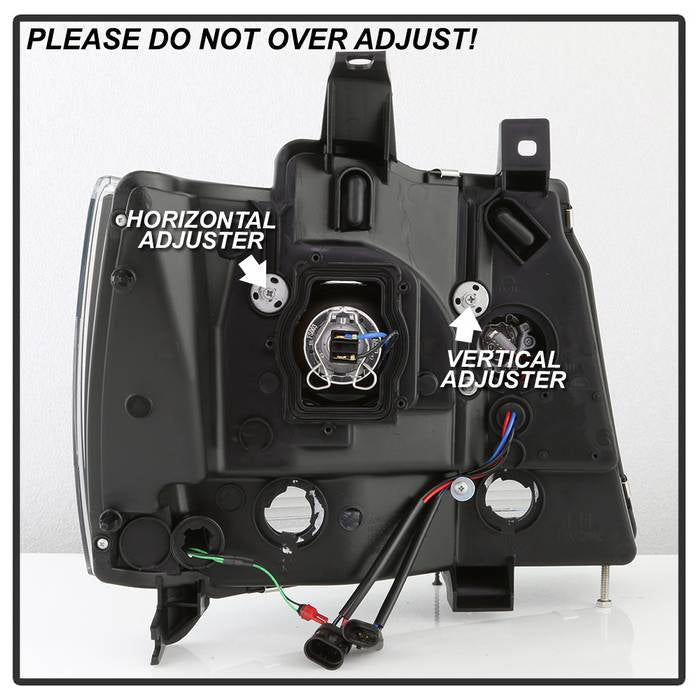 Spyder 07-14 Chevy Suburban/1500/2500/Tahoe V2 Projector Headlights All Blk PRO-YD-CSUB07V2-DRL-BKV2 5085986