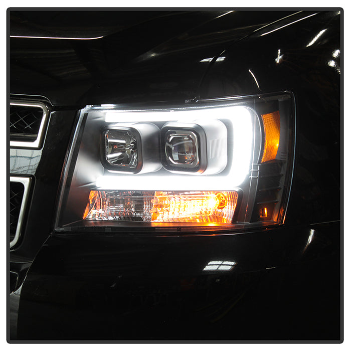 Spyder 07-14 Chevy Suburban/1500/2500/Tahoe V2 Projector Headlights Blk PRO-YD-CSUB07V2-DRL-BK 5082565