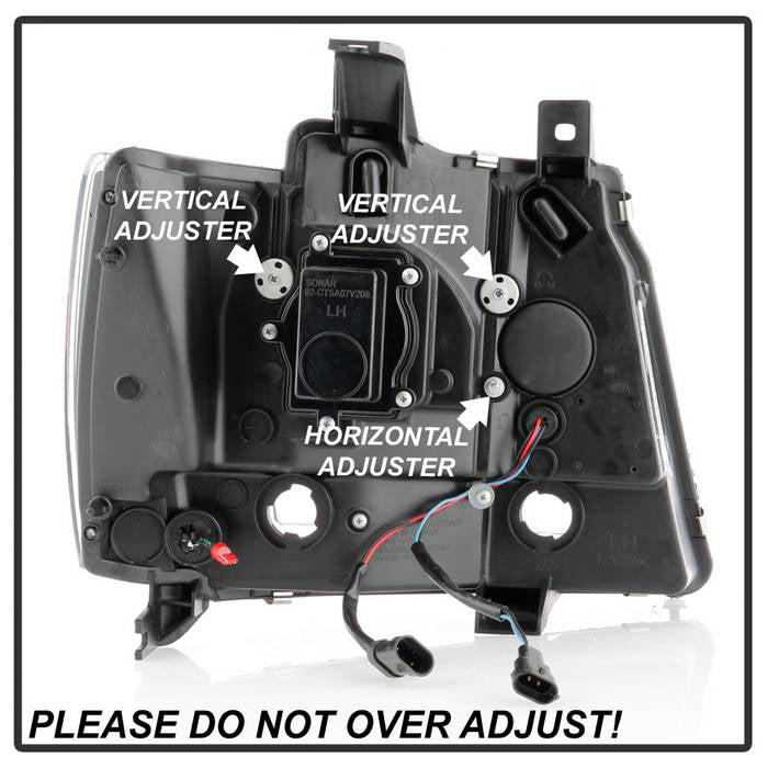 Spyder Chevy Suburban 1500/2500 07-14 Tahoe 07-14 LED Headlights Black PRO-YD-CSUB07V2PL-BK 5087515