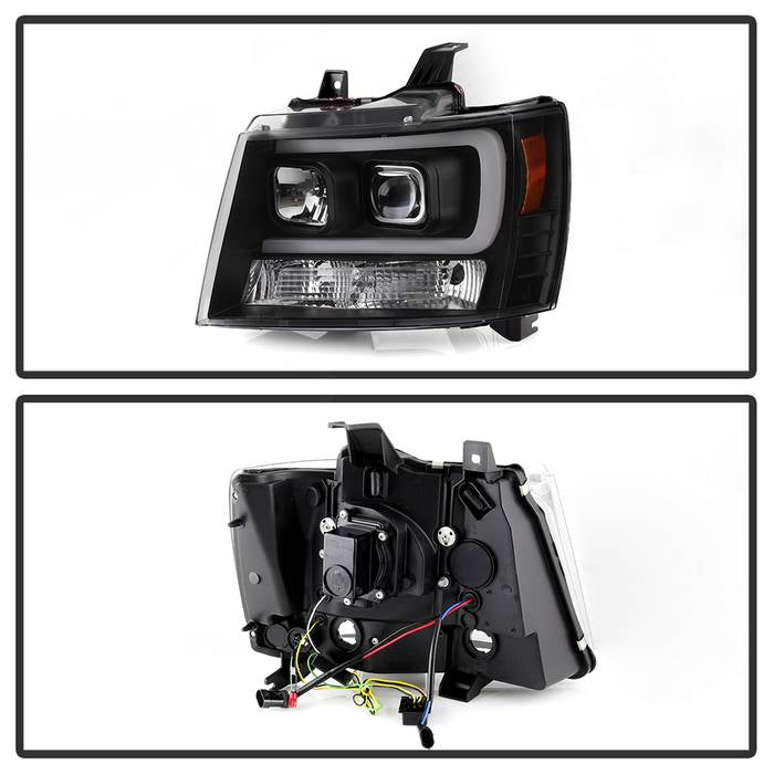Spyder 07-14 Chevy Suburban/Tahoe V2 Projector Headlights LED Turn Sig Black PRO-YD-CSUB07V3-SB-BK 5086242