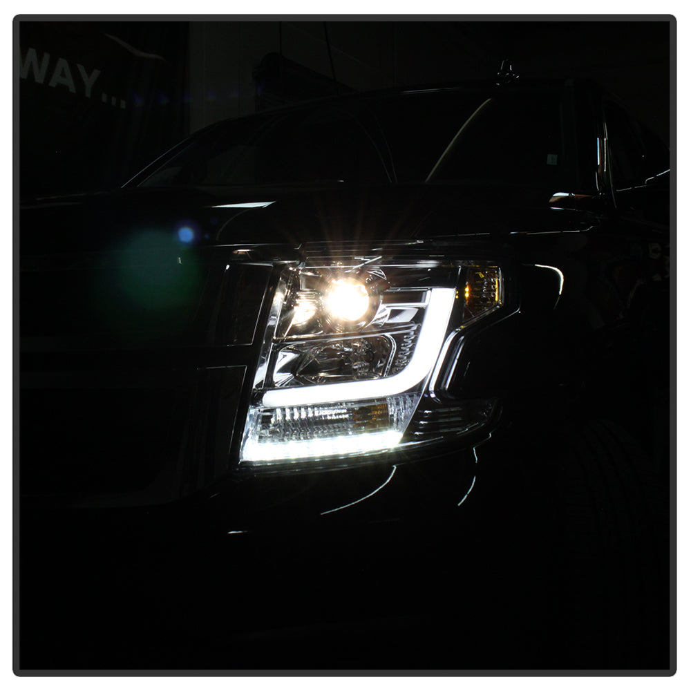 Spyder Chevy Tahoe / Suburban 2015 -2016 Projector Headlights - DRL LED - Chrome PRO-YD-CTA15-DRL-C 5082534