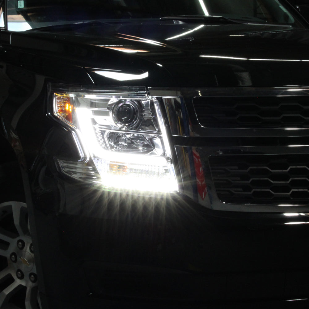 Spyder Chevy Tahoe / Suburban 2015 -2016 Projector Headlights - DRL LED - Chrome PRO-YD-CTA15-DRL-C 5082534
