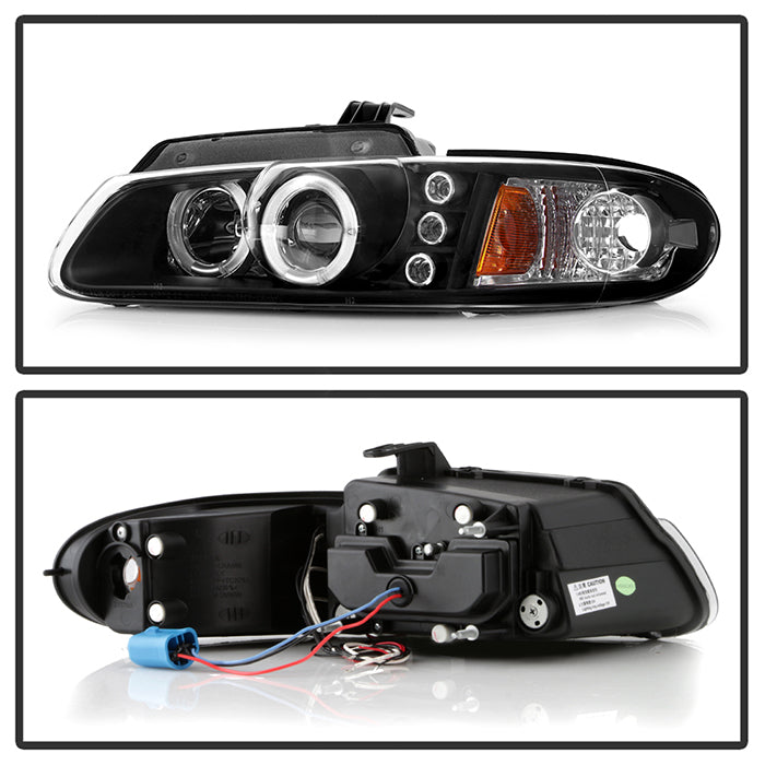 Spyder Dodge Caravan/Grand Caravan 96-00 Projector Headlights LED Halo LEDs- Blk PRO-YD-DC96-BK 5009692