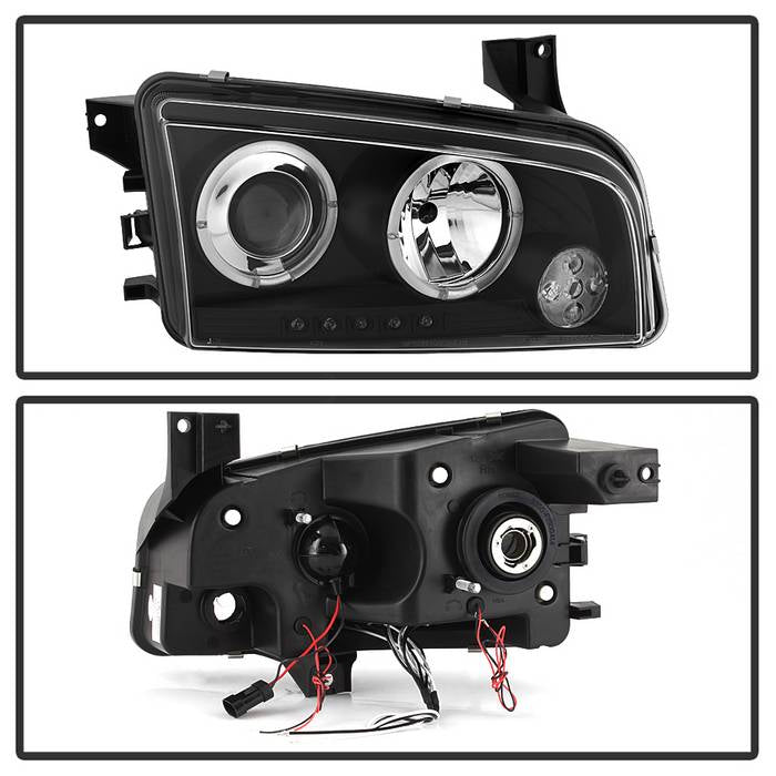 Spyder Dodge Charger 06-10 Projector Headlights Halogen Only - LED Halo LED Blk PRO-YD-DCH05-LED-BK 5009739