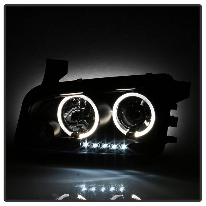 Spyder Dodge Charger 06-10 Projector Headlights Halogen Only - LED Halo LED Blk PRO-YD-DCH05-LED-BK 5009739