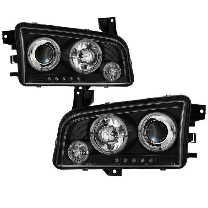 Spyder Dodge Charger 06-10 Projector Headlights Halogen Only - LED Halo LED Blk PRO-YD-DCH05-LED-BK 5009739
