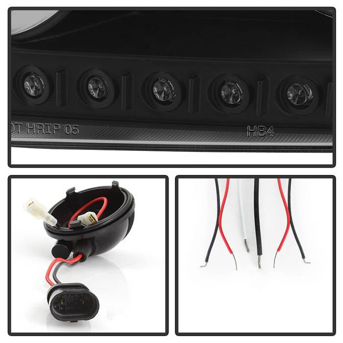 Spyder Dodge Charger 06-10 Projector Headlights Halogen- LED Halo LED Blk Smke PRO-YD-DCH05-LED-BSM 5078353