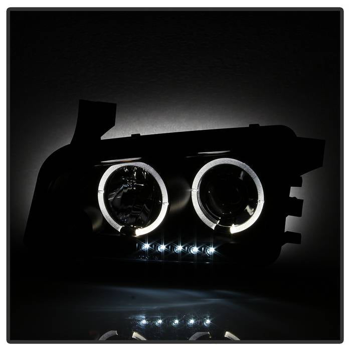 Spyder Dodge Charger 06-10 Projector Headlights Halogen- LED Halo LED Blk Smke PRO-YD-DCH05-LED-BSM 5078353