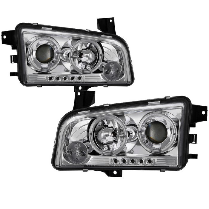 Spyder Dodge Charger 06-10 Projector Headlights Halogen Model- LED Halo LED Chrm PRO-YD-DCH05-LED-C 5009746