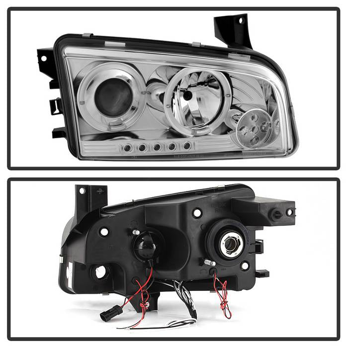 Spyder Dodge Charger 06-10 Projector Headlights Halogen Model- LED Halo LED Chrm PRO-YD-DCH05-LED-C 5009746