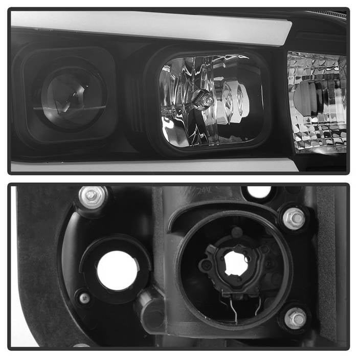 Spyder Dodge Charger 06-10 Projector Headlights - LED Light Bar - Black PRO-YD-DCH05V2-LB-BK 5085245