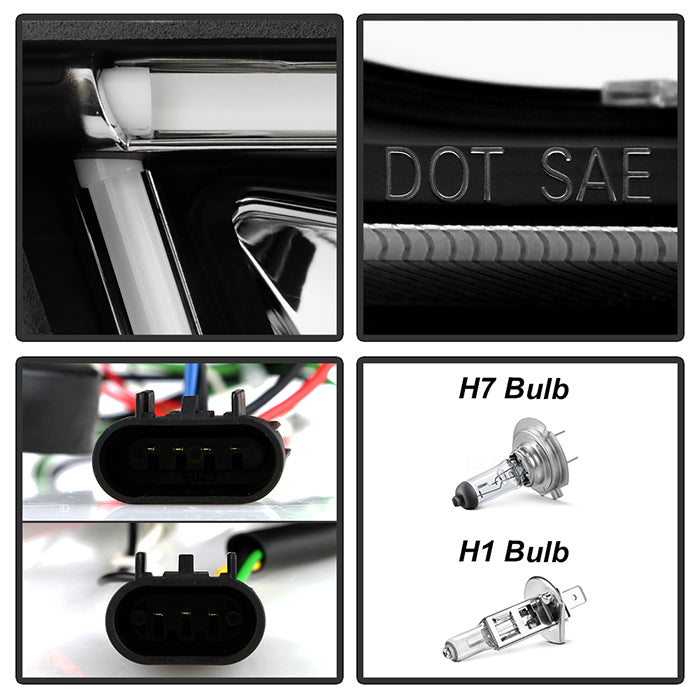 Spyder Dodge Charger 11-14 Projector Headlights Halogen - Light Tube DRL Blk PRO-YD-DCH11-LTDRL-BK 5074188