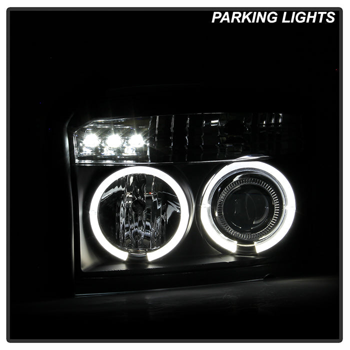 Spyder Dodge Dakota 05-07 Projector Headlights LED Halo Black High H1 Low H1 PRO-YD-DDAK05-BK 5009760