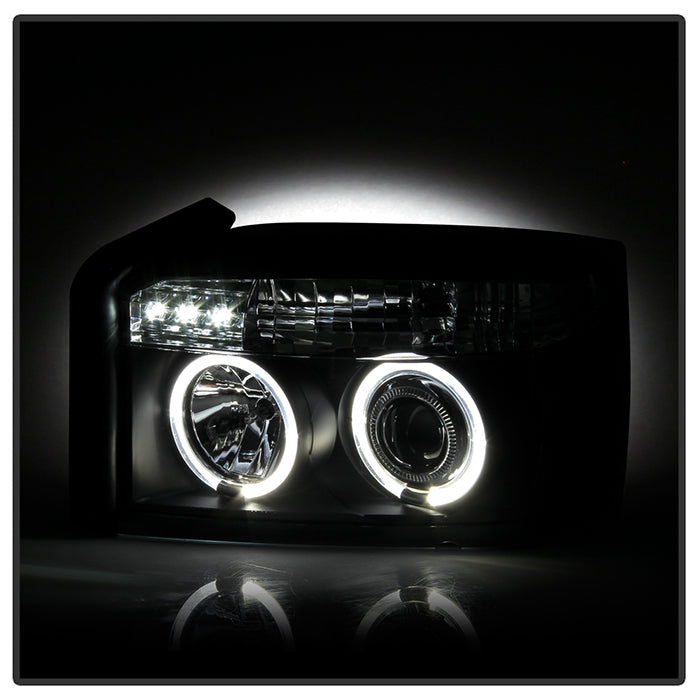 Spyder Dodge Dakota 05-07 Projector Headlights LED Halo Black High H1 Low H1 PRO-YD-DDAK05-BK 5009760