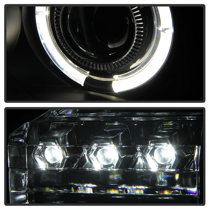 Spyder Dodge Dakota 05-07 Projector Headlights LED Halo Black High H1 Low H1 PRO-YD-DDAK05-BK 5009760