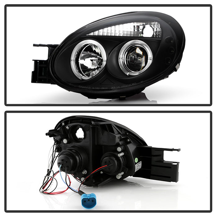 Spyder Dodge Neon 03-05 Projector Headlights LED Halo LED Black High H1 Low H1 PRO-YD-DN03-HL-BK 5009920