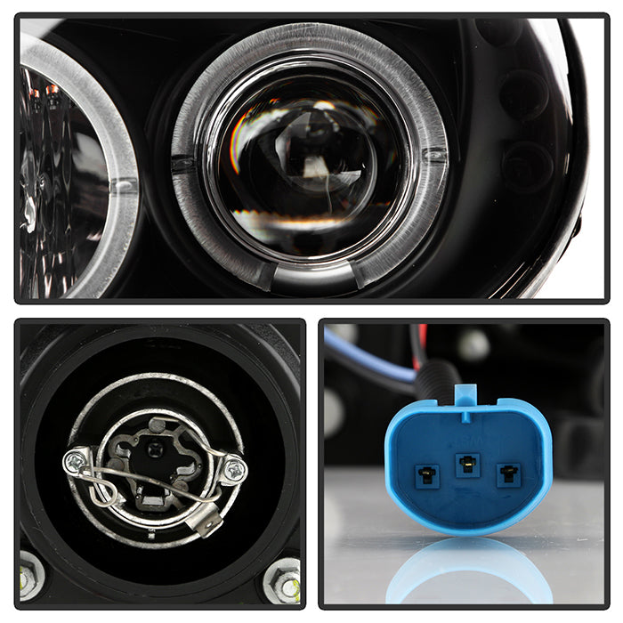 Spyder Dodge Neon 03-05 Projector Headlights LED Halo LED Black High H1 Low H1 PRO-YD-DN03-HL-BK 5009920