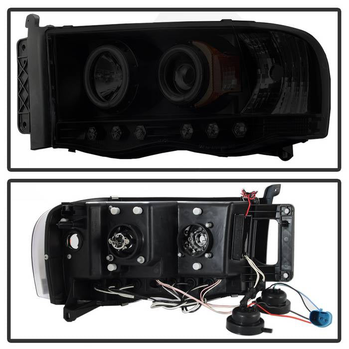 Spyder Dodge Ram 1500 02-05 03-05 Projector Headlights CCFL Halo LED Blk Smke PRO-YD-DR02-CCFL-BSM 5078797