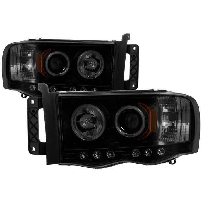 Spyder Dodge Ram 1500 02-05 03-05 Projector Headlights CCFL Halo LED Blk Smke PRO-YD-DR02-CCFL-BSM 5078797