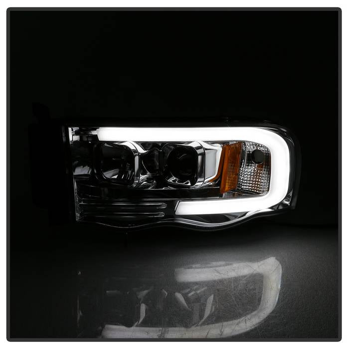 Spyder Dodge Ram 1500 02-05 V2 Projector Headlights - Light Bar DRL - Chrome PRO-YD-DR02V2-LB-C 5084613