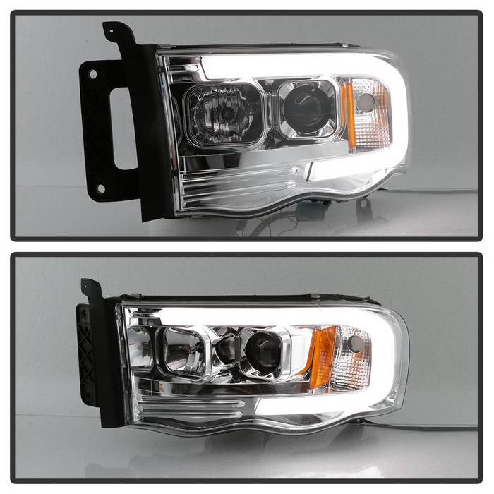 Spyder Dodge Ram 1500 02-05 V2 Projector Headlights - Light Bar DRL - Chrome PRO-YD-DR02V2-LB-C 5084613