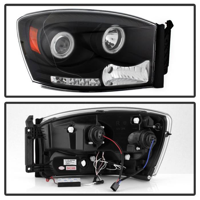 Spyder Dodge Ram 1500 06-08 06-09 Projector Headlights CCFL Halo LED Blk PRO-YD-DR06-CCFL-BK 5030061