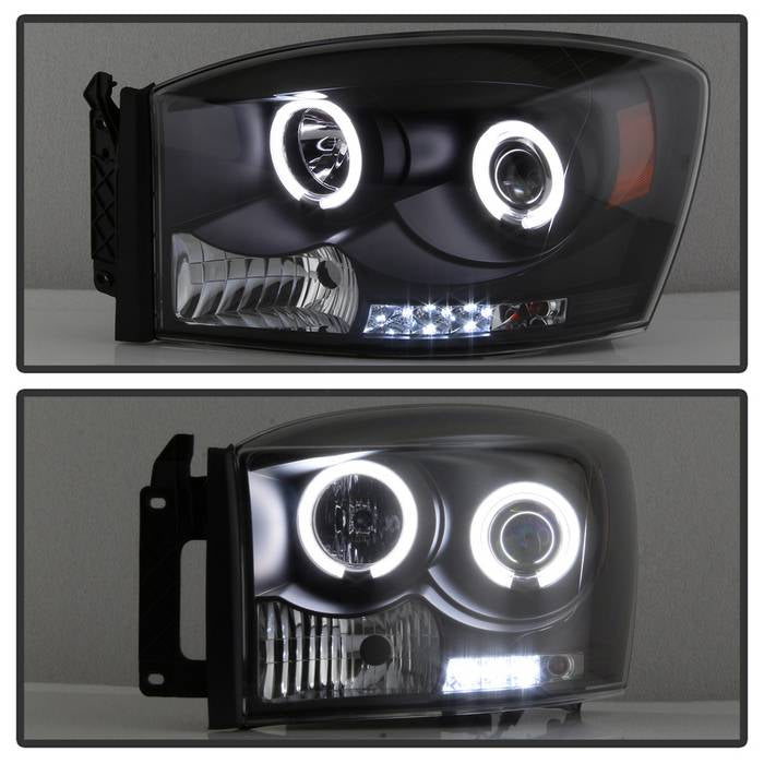 Spyder Dodge Ram 1500 06-08 06-09 Projector Headlights CCFL Halo LED Blk PRO-YD-DR06-CCFL-BK 5030061