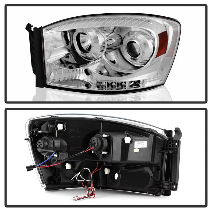 Spyder Dodge Ram 1500 06-08/Ram 2500 06-09 Projector Headlights LED Halo LED Chrm PRO-YD-DR06-HL-C 5010018