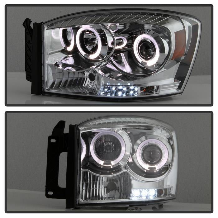 Spyder Dodge Ram 1500 06-08/Ram 2500 06-09 Projector Headlights LED Halo LED Chrm PRO-YD-DR06-HL-C 5010018