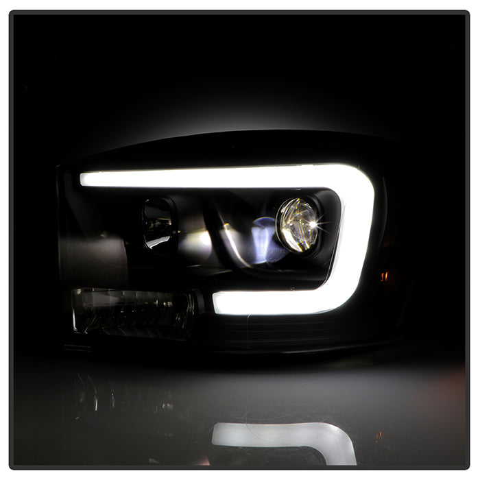 SPYDER 06-08 Dodge Ram 1500 LED Headlights - Black PRO-YD-DR06PL-BK 5088178