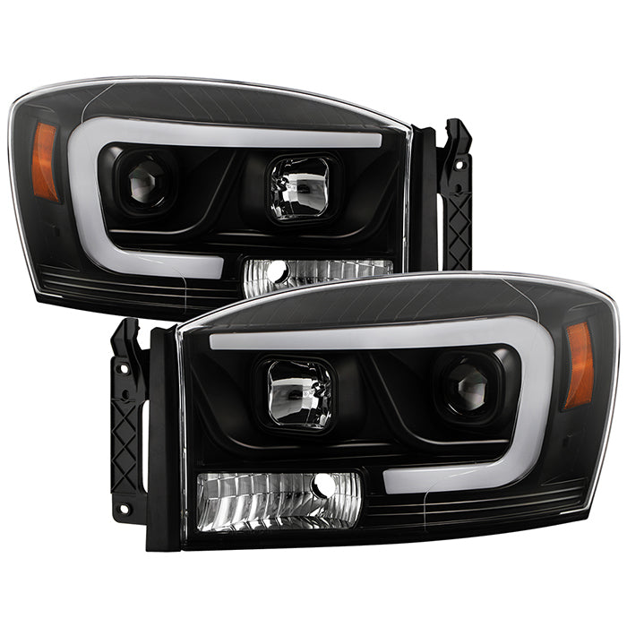 SPYDER 06-08 Dodge Ram 1500 LED Headlights - Black PRO-YD-DR06PL-BK 5088178