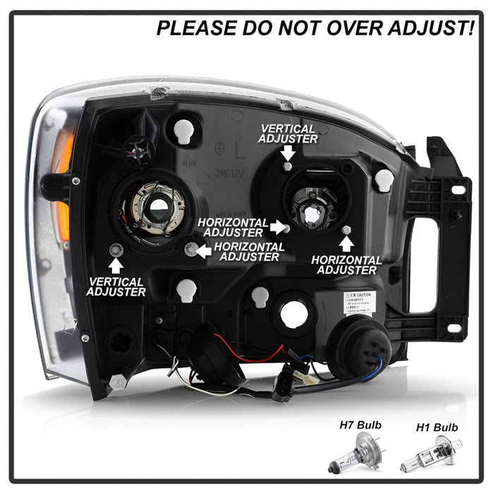 Spyder Dodge Ram 1500 06-08 V2 Projector Headlights - Light Bar DRL - Chrome (PRO-YD-DR06V2-LB-C) 5085290