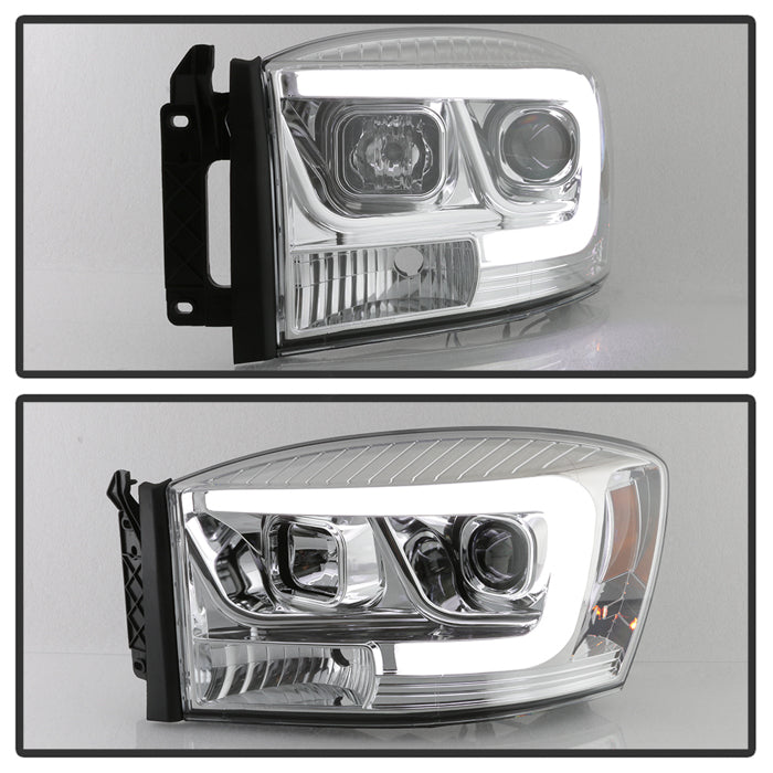 Spyder Dodge Ram 1500 06-08 V2 Projector Headlights - Light Bar DRL - Chrome (PRO-YD-DR06V2-LB-C) 5085290