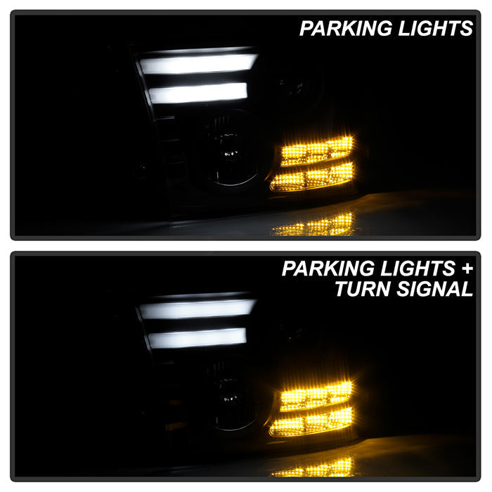Spyder Dodge Ram 09-12 Projector Headlights Light Bar DRL Black PRO-YD-DR09-LBDRL-BK 5081001