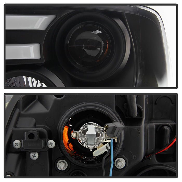 Spyder Dodge Ram 09-12 Projector Headlights Light Bar DRL Black PRO-YD-DR09-LBDRL-BK 5081001
