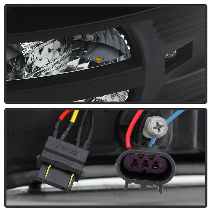 Spyder Dodge Ram 09-12 Projector Headlights Light Bar DRL Black PRO-YD-DR09-LBDRL-BK 5081001