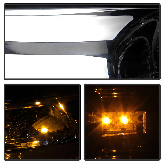 Spyder Dodge Ram 09-12 Projector Headlights Light Bar DRL Smoke PRO-YD-DR09-LBDRL-SM 5081742
