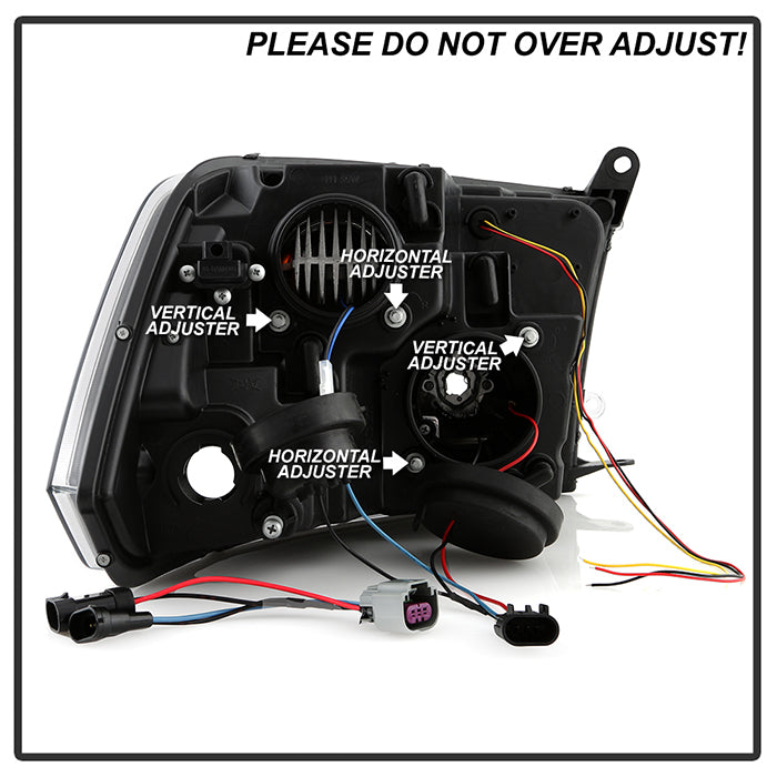 SPYDER 09-18 Dodge Ram 2500/3500 Factory Halogen Model Only (PRO-YD-DR09PL-SB-BK) 5088482
