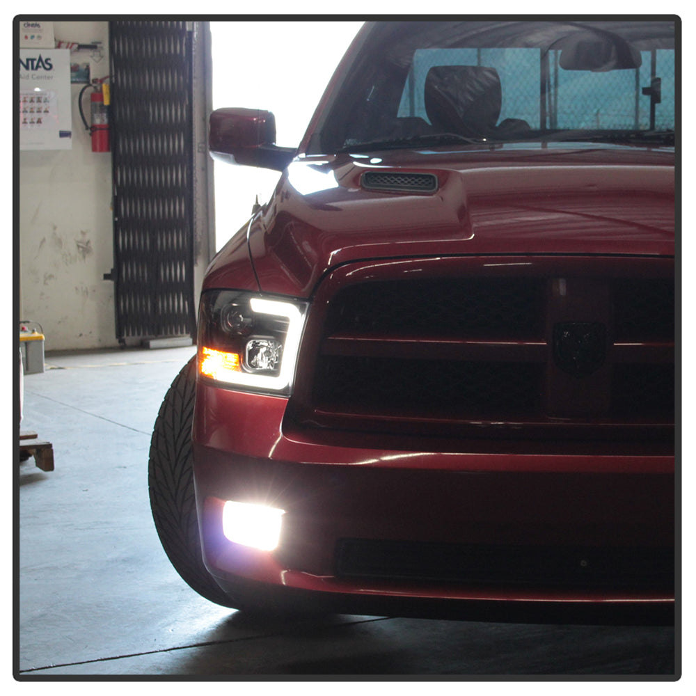 Spyder 09-16 Dodge Ram 1500 Version 2 Headlights Light Bar DRL Black PRO-YD-DR09V2-LBDRL-BK 5084811