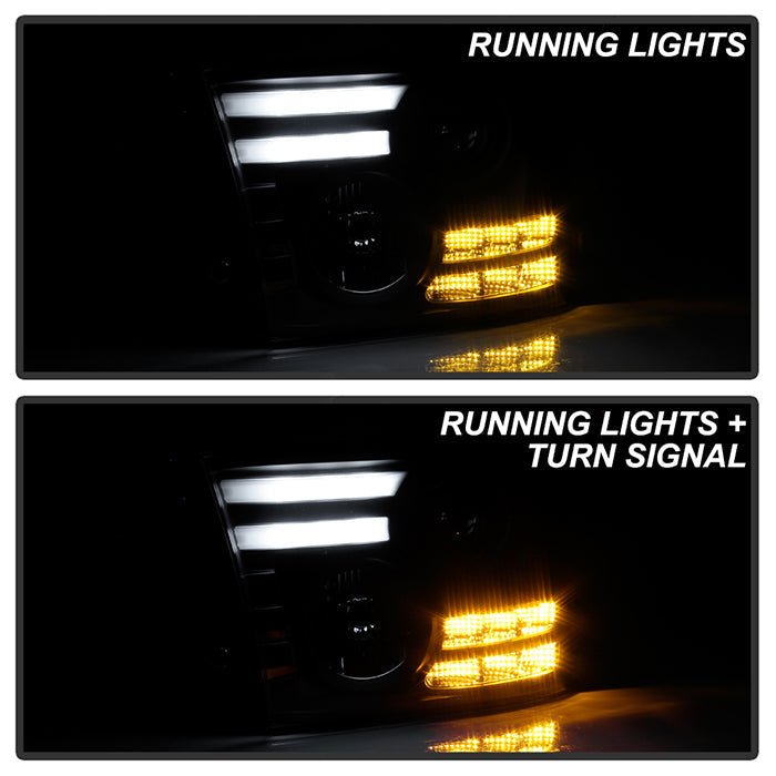 Spyder Dodge Ram 13-15 Projector Headlights Light Bar DRL Black PRO-YD-DR13-LBDRL-BK 5080912