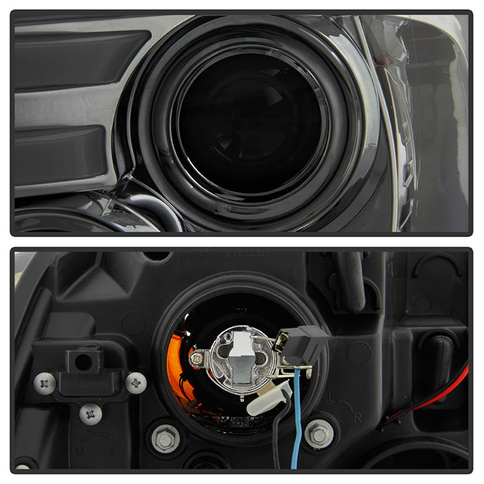 Spyder Dodge Ram 13-15 Projector Headlights Light Bar DRL Smoke PRO-YD-DR13-LBDRL-SM 5081735