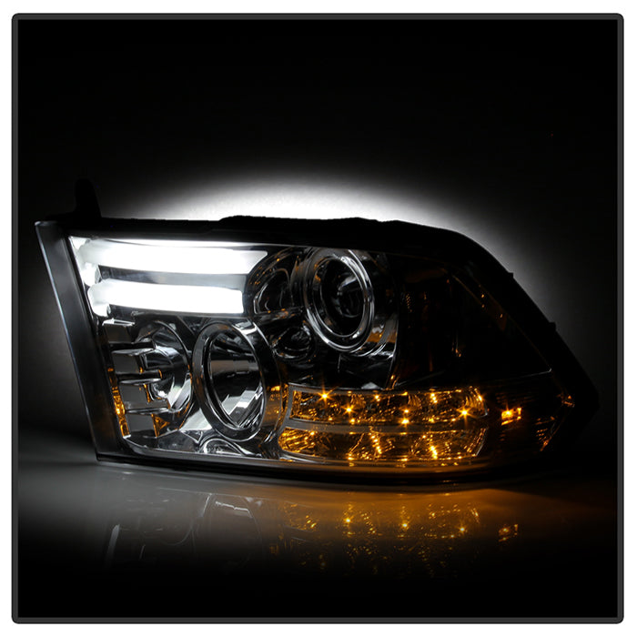 Spyder Dodge Ram 13-15 Projector Headlights Light Bar DRL Smoke PRO-YD-DR13-LBDRL-SM 5081735