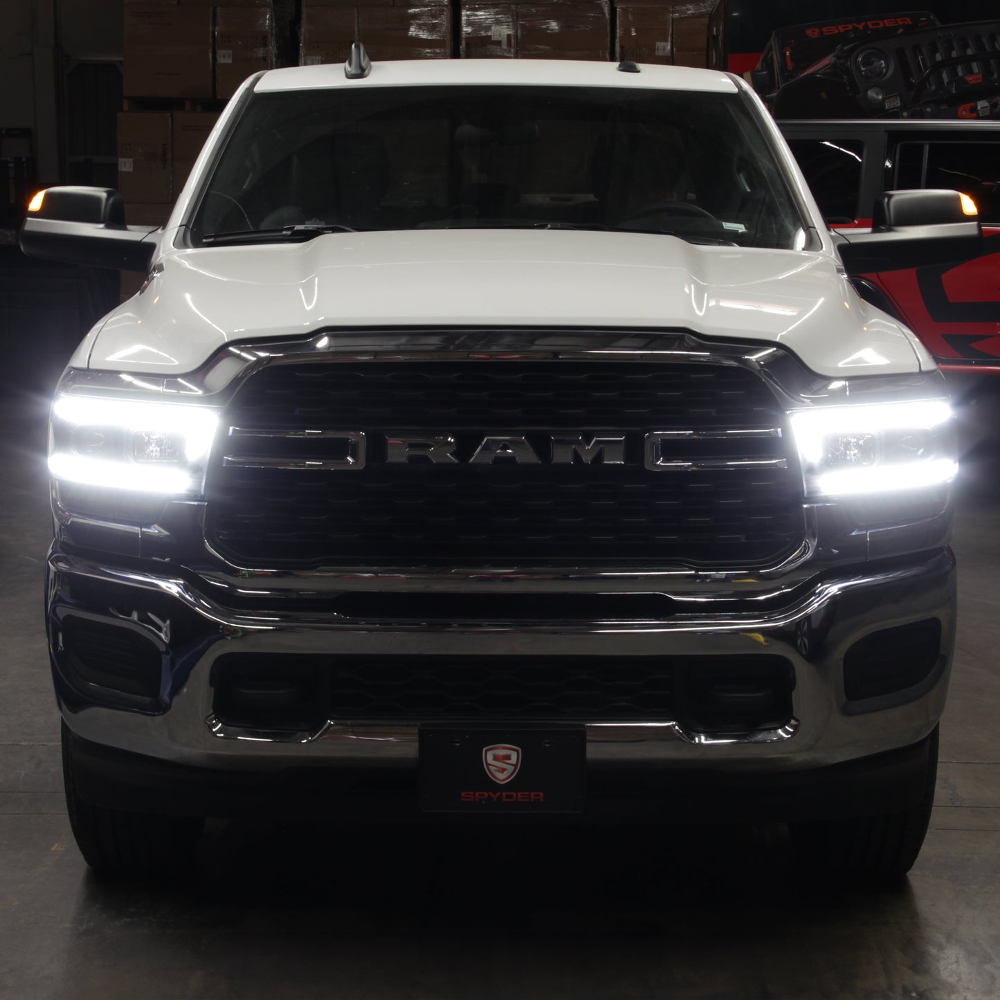 SPYDER 19-22 Dodge Ram 2500 (Halogen Only) Projector Headlights - Black PRO-YD-DR19HDHALSI-SEQ-BK 5088611