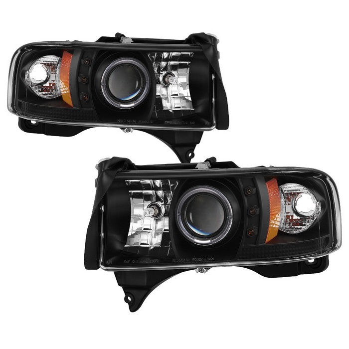 Spyder Dodge Ram 1500 94-01 94-02 Projector Headlights LED Halo LED Blk PRO-YD-DR94-HL-AM-BK 5010087